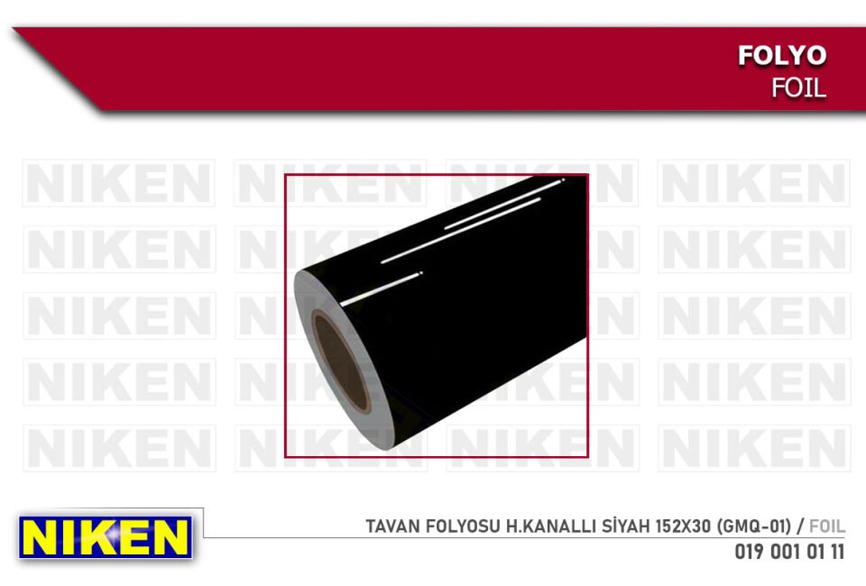 TAVAN FOLYOSU H.KANALLI SİYAH 152X30 (GMQ-01)