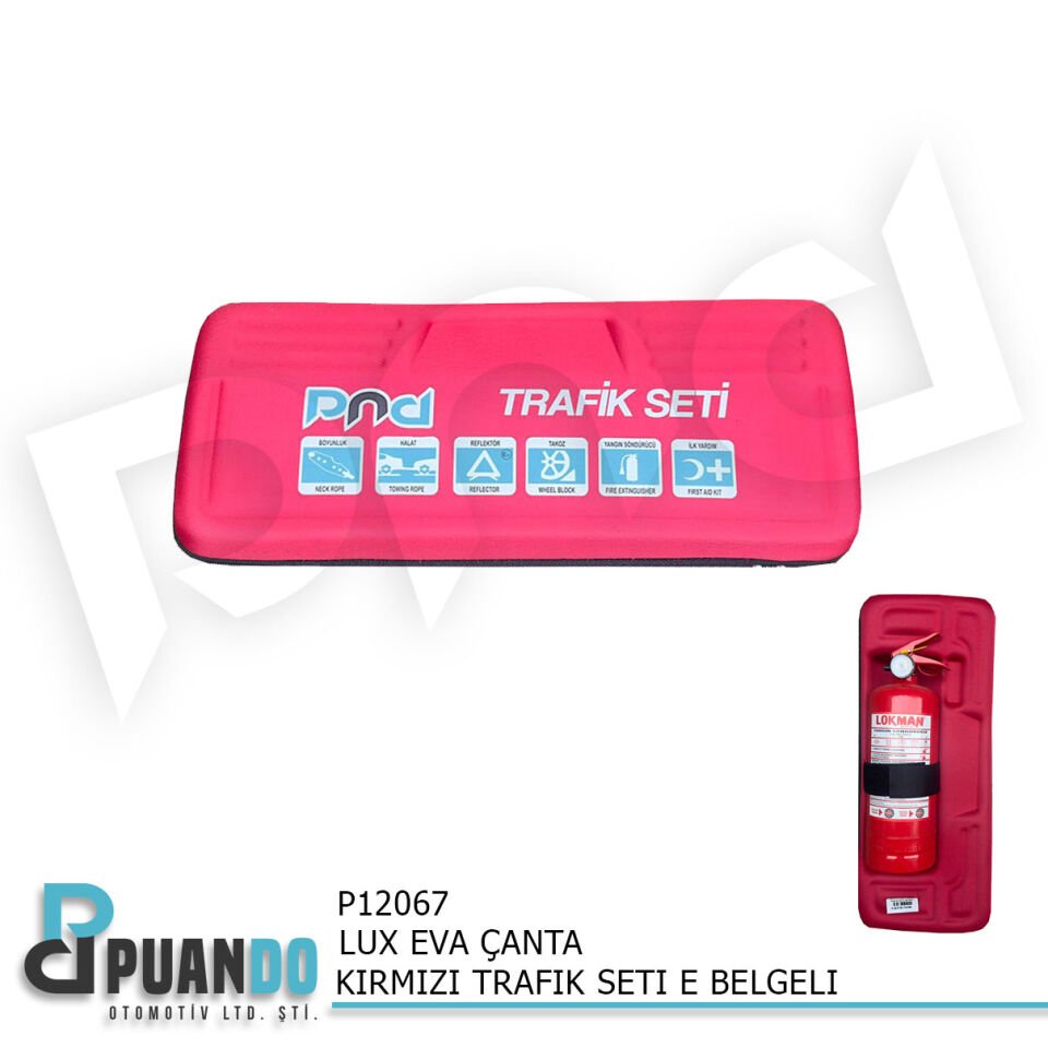 LUX EVA ÇANTA KIRMIZI TRAFIK SETI E BELGELI