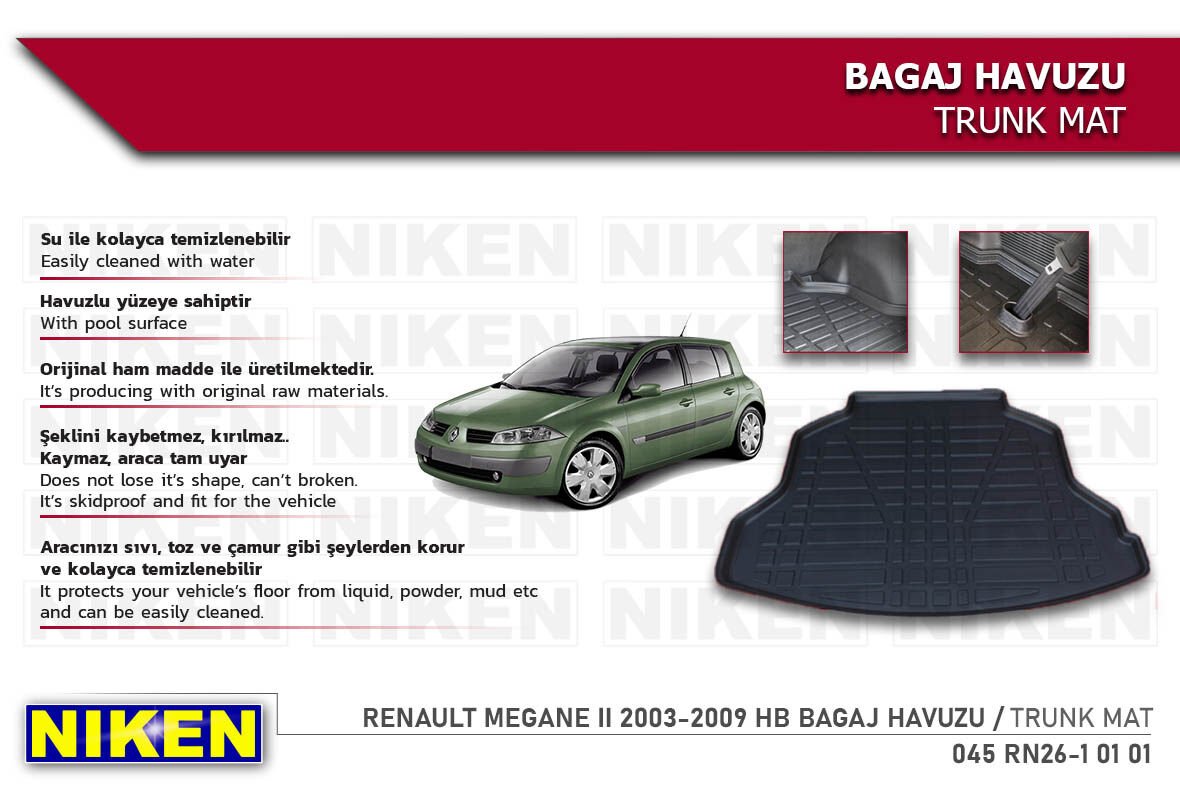 RENAULT MEGANE II 2003-2009 HB BAGAJ HAVUZU