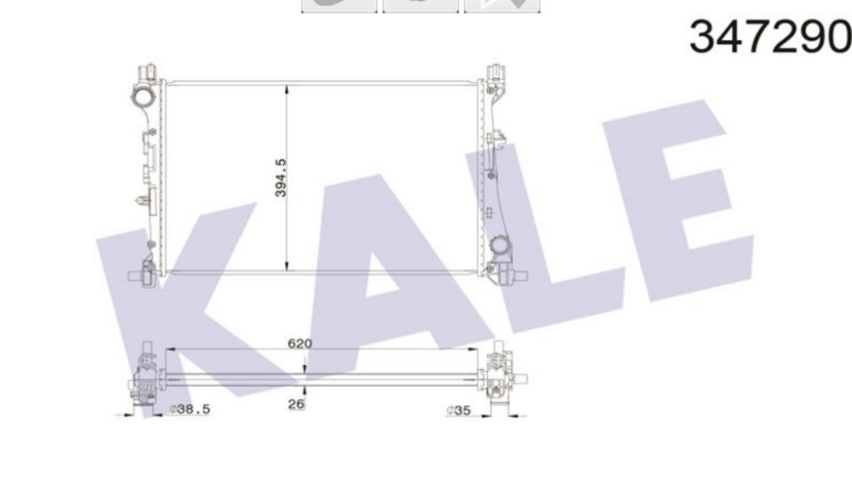 FIAT EGEA 15- SU RADYATÖRÜ 52052630 KALE
