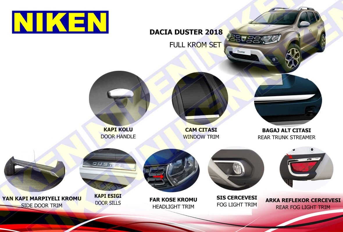 DACIA DUSTER FULL KROM SET (2018-)