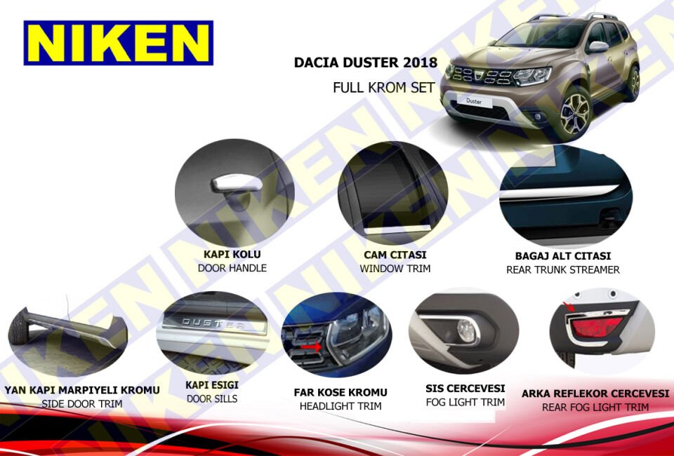 DACIA DUSTER FULL KROM SET (2018-)