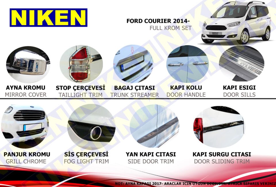 FORD COURIER FULL KROM SET (2014-2016)