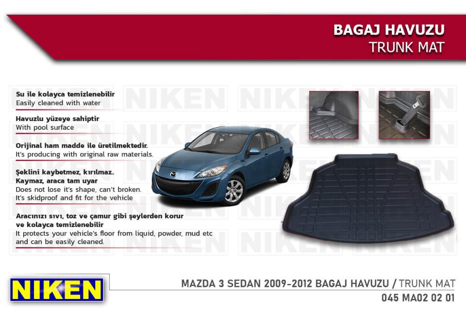 MAZDA 3 SEDAN 2009-2012 BAGAJ HAVUZU