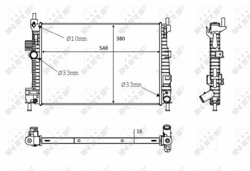 FORD C-MAX II GRAND C-MAX 10- SU RADYATÖRÜ ME8V61 8005 CA NRF