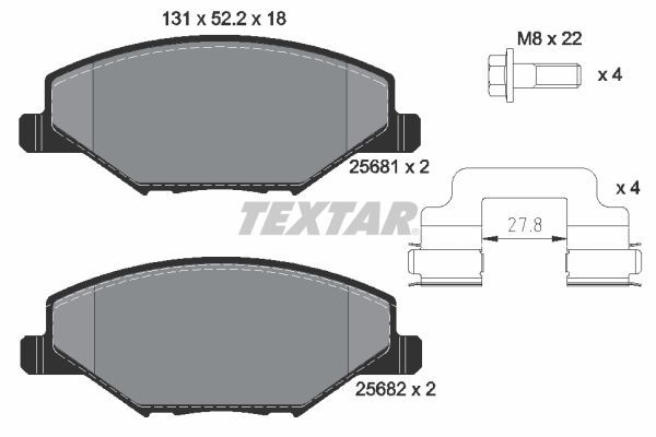 SKODA FABIA 07- FREN BALATASI ÖN 6RU698151 TEXTAR