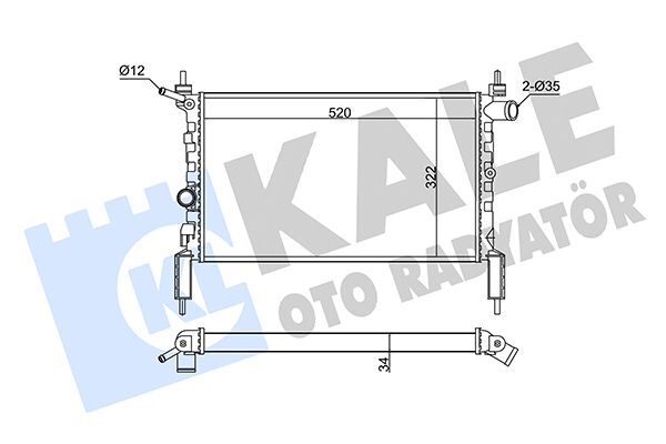 OPEL ASTRA F 92- SU RADYATÖRÜ 1300154 1300112 1300140 KALE