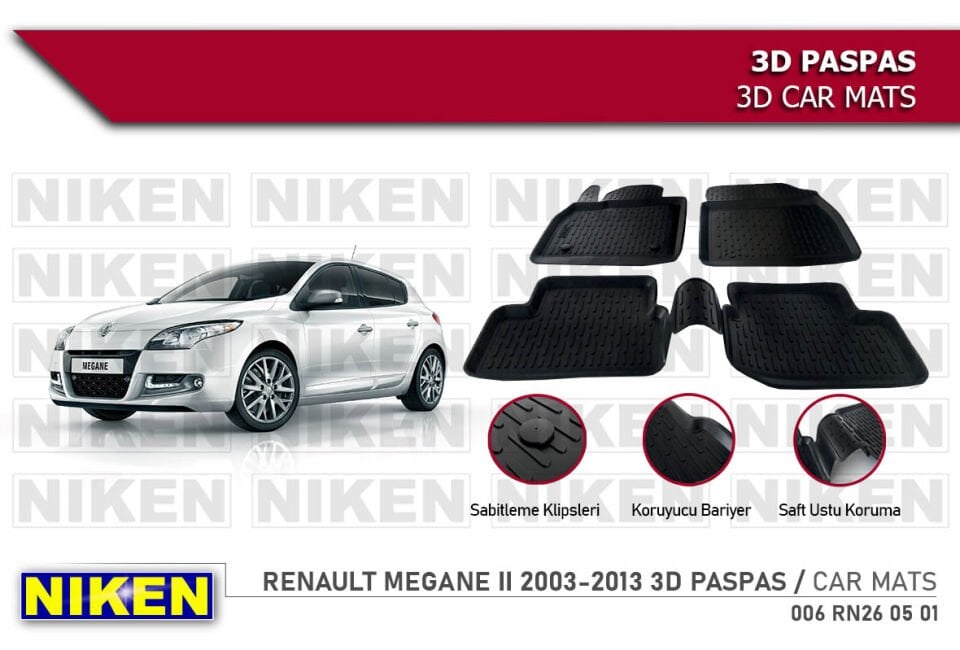 RENAULT MEGANE 3 2011- 3D PASPAS