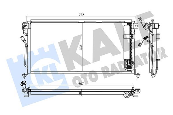 MITSUBISHI LANCER (CS) 03-07 KLIMA RADYATÖRÜ MN151100 KALE