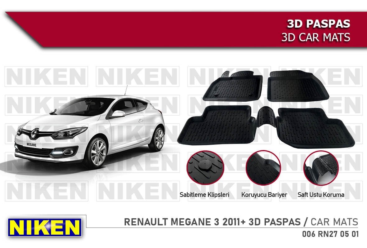 RENAULT MEGANE 4 2016- 3D PASPAS