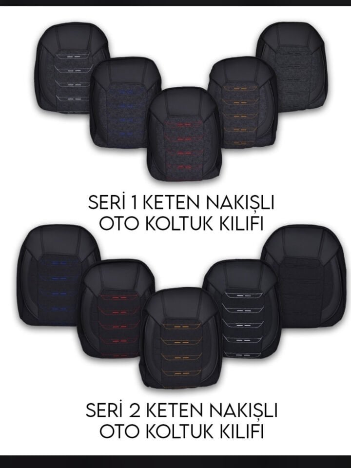 KOLTUK KILIFI TİCARİ KETEN KAPİTONE NAKIŞLLI