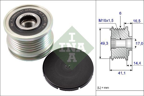 BMW MINI R56 02-08 V KAYIS GERGI RULMANI 12317576515 INA