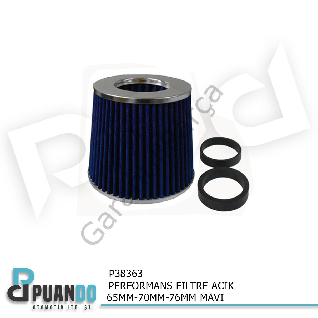 PERFORMANS FILTRE ACIK 65MM-70MM-76MM MAVI