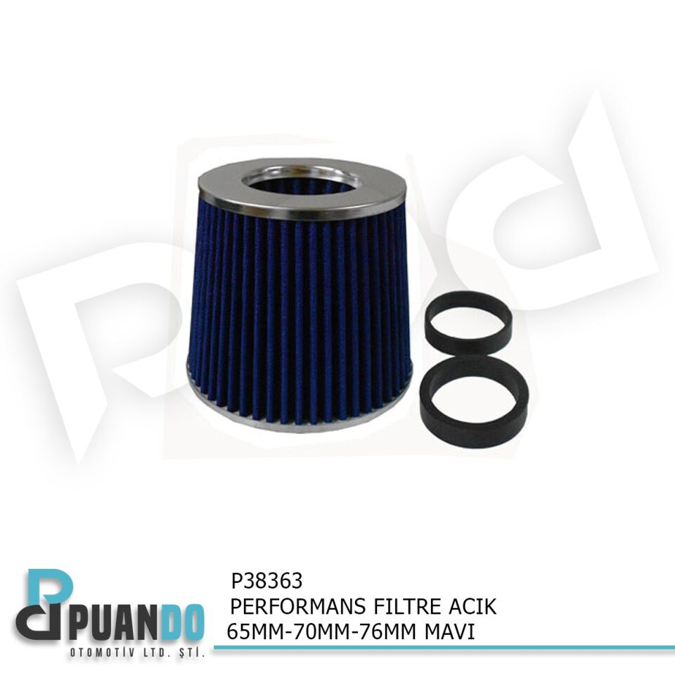 PERFORMANS FILTRE ACIK 65MM-70MM-76MM MAVI