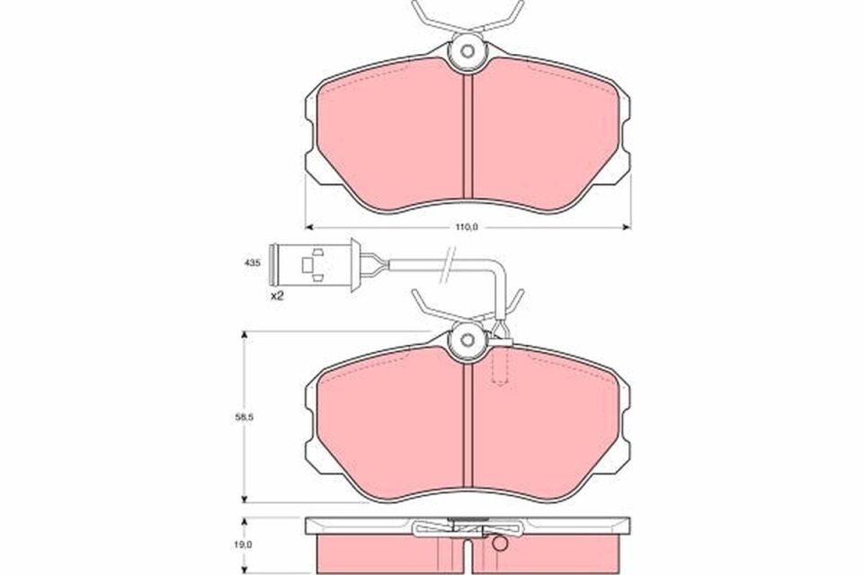 FIAT ALFA ROMEO 164 1987 - 1998 97-00 FREN BALATASI 60760121 TRW