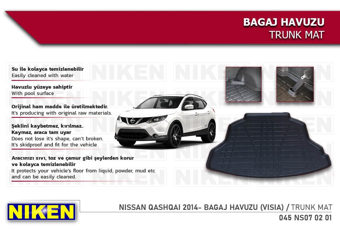 NISSAN QASHQAI 2014- BAGAJ HAVUZU (VISIA)
