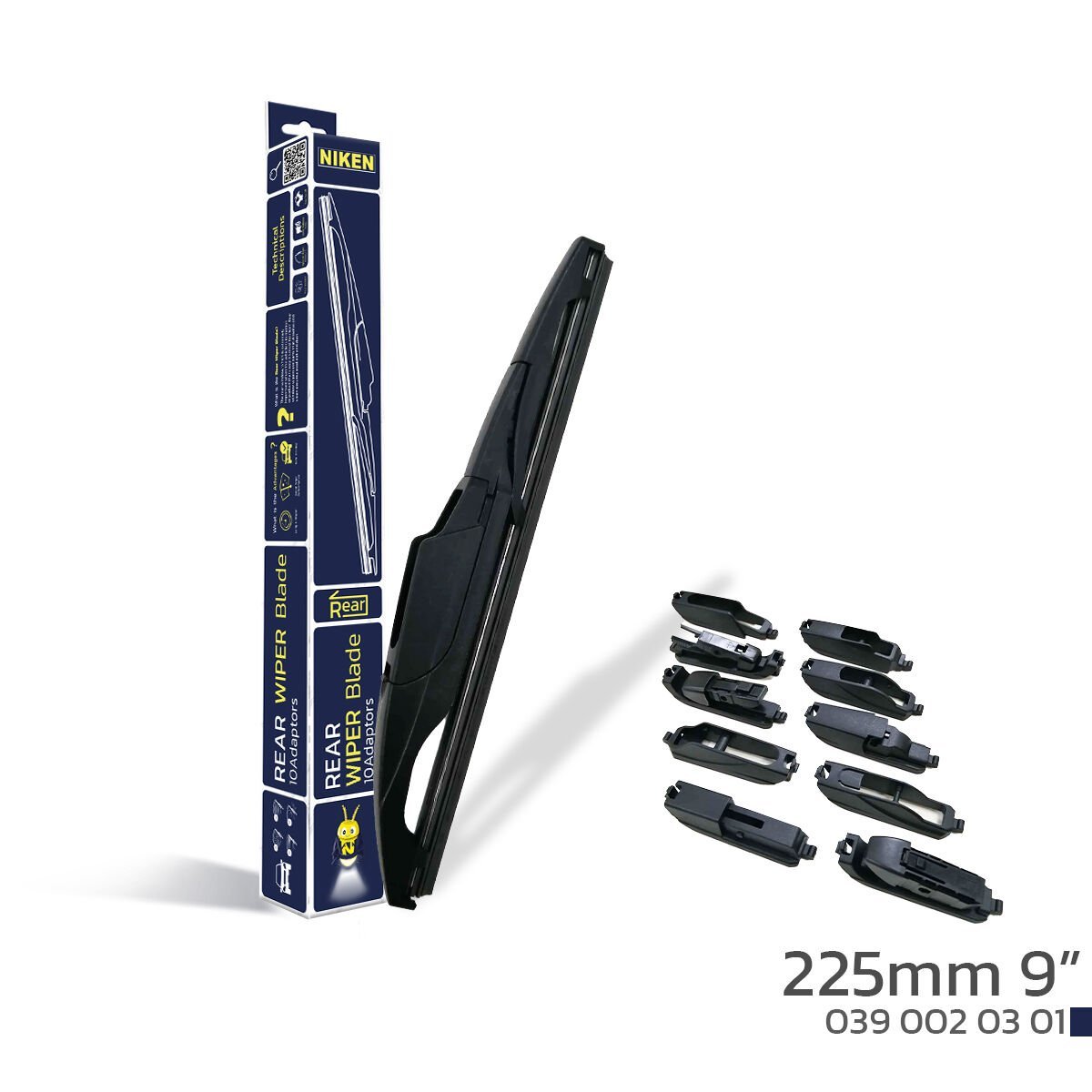 NIKEN 250mm 10'' 10 APARATLI ARKA SİLECEK SÜPÜRGESİ