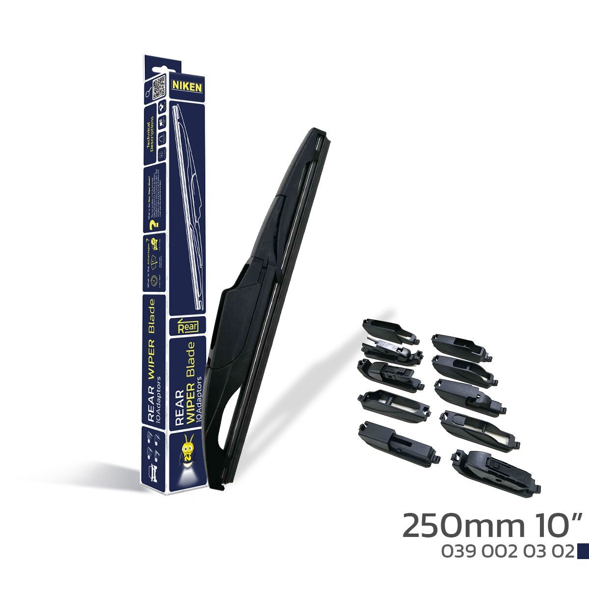 NIKEN 275mm 11'' 10 APARATLI ARKA SİLECEK SÜPÜRGESİ