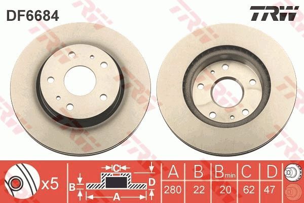 SUZUKI SX4 (GY) 08-13 FREN DISKI ÖN 55311-80J03 TRW 2'li Paket