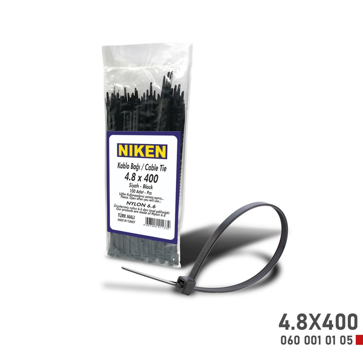 KABLO BAĞI SİYAH 4,8X400