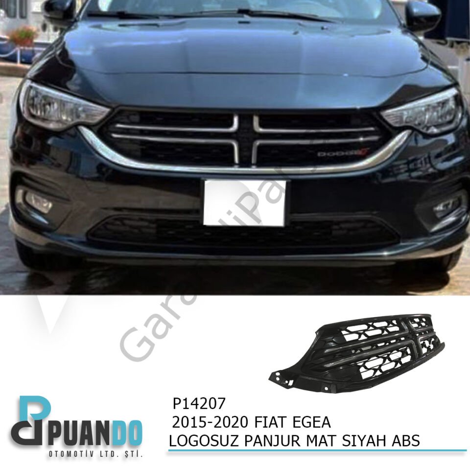 2015-2020 FIAT EGEA LOGOSUZ PANJUR MAT SIYAH ABS