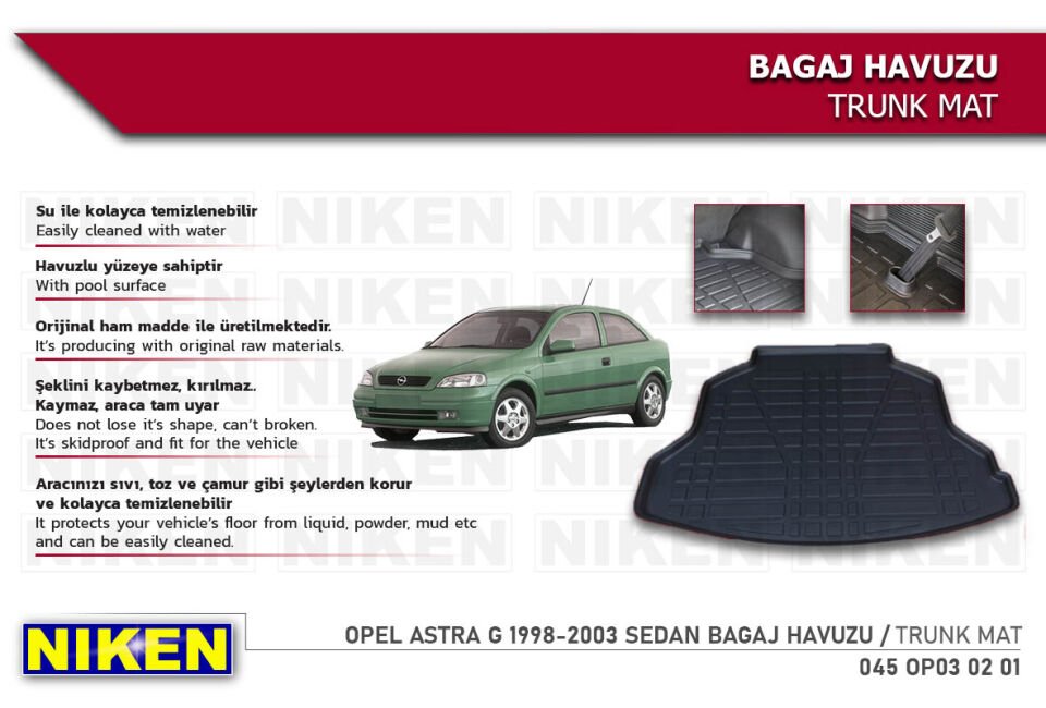 OPEL ASTRA G 1998-2003 SEDAN BAGAJ HAVUZU
