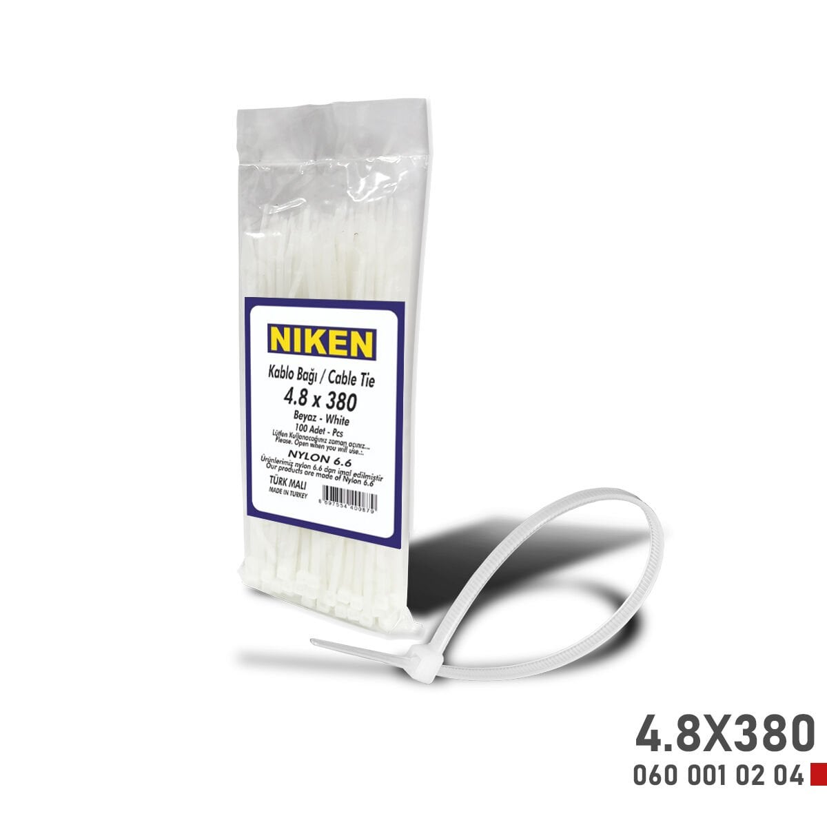 KABLO BAĞI BEYAZ 4,8X380