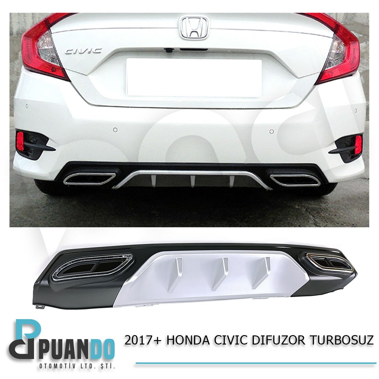 2017+ HONDA CIVIC DIFUZOR TURBOSUZ GRI