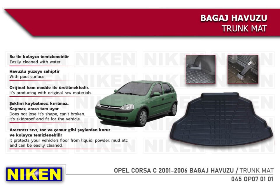 OPEL CORSA C 2001-2006 BAGAJ HAVUZU