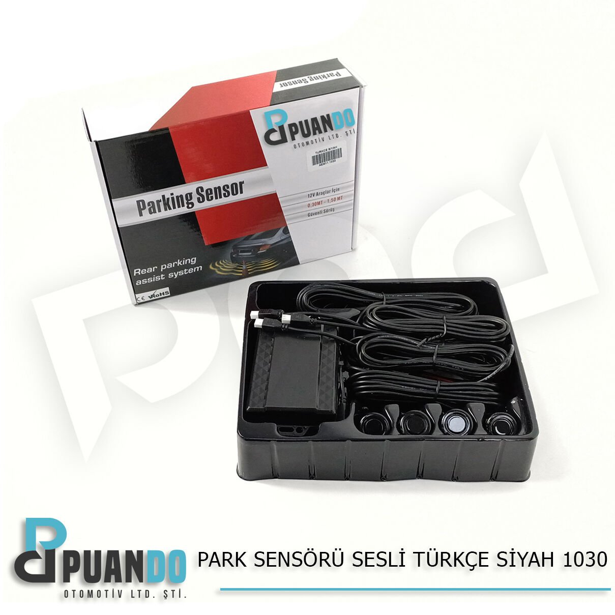 PARK SENSORU SESLI TURKCE SIYAH 1030