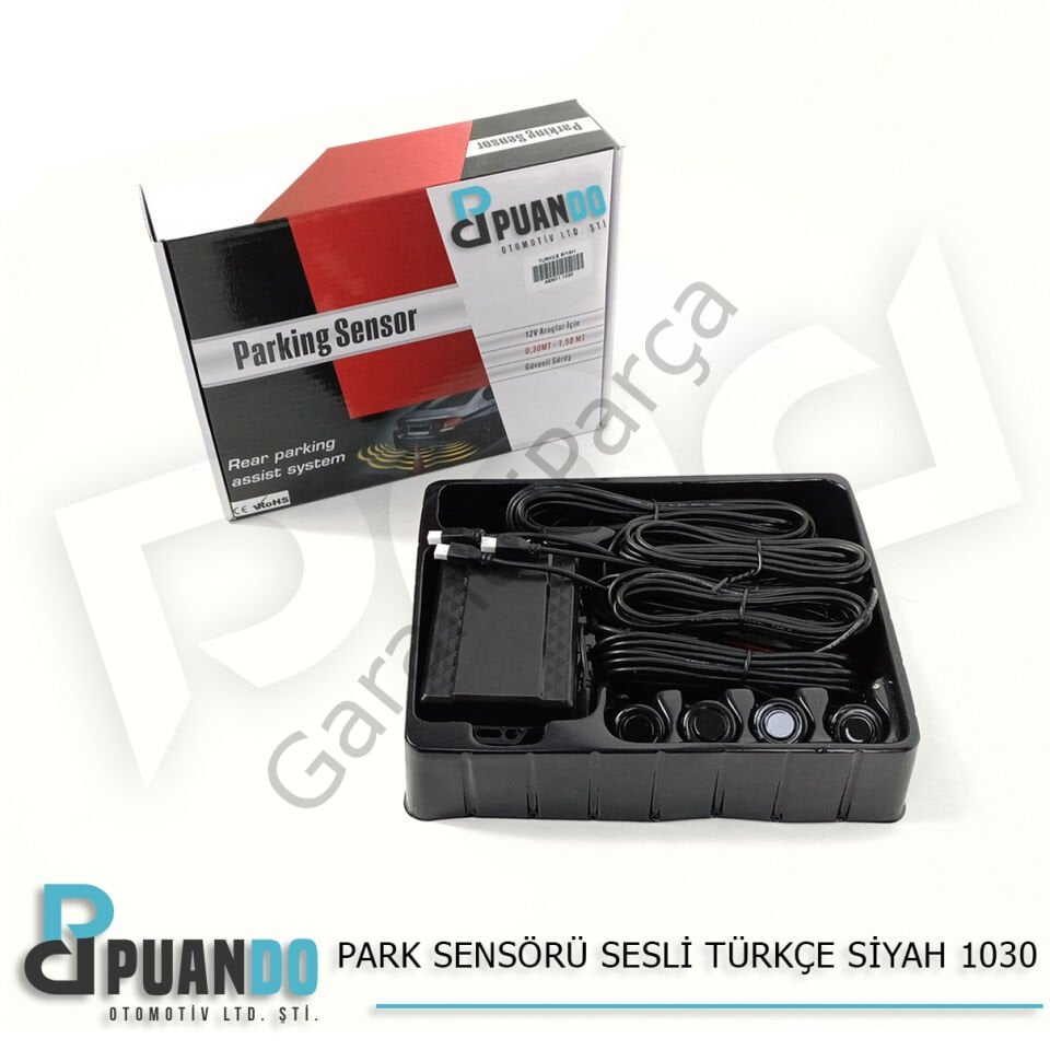 PARK SENSORU SESLI TURKCE SIYAH 1030