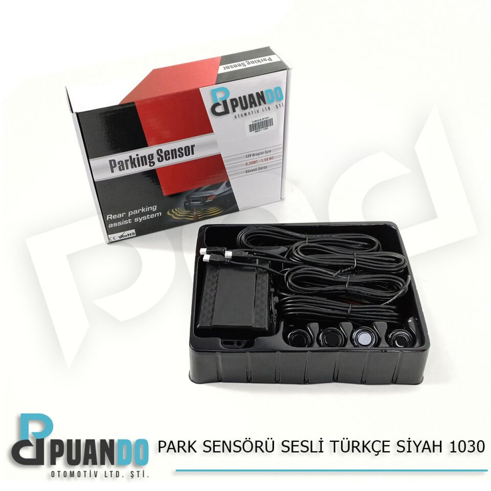 PARK SENSORU SESLI TURKCE SIYAH 1030