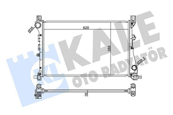 FIAT EGEA 1.3 MJET / 1.4 BENZINLI (MT) 15- SU RADYATÖRÜ 52052220 KALE