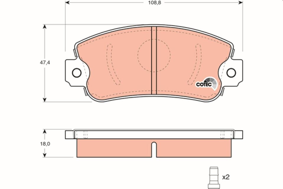 FIAT UNO 60 PANDA 83- FREN BALATASI ÖN 71748384 TRW