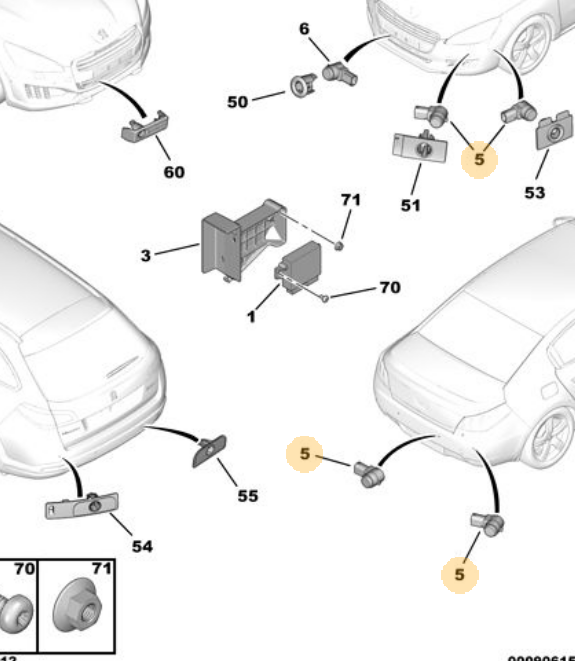 PEUGEOT 508 2012- PARK SENSÖRÜ OE-PSA
