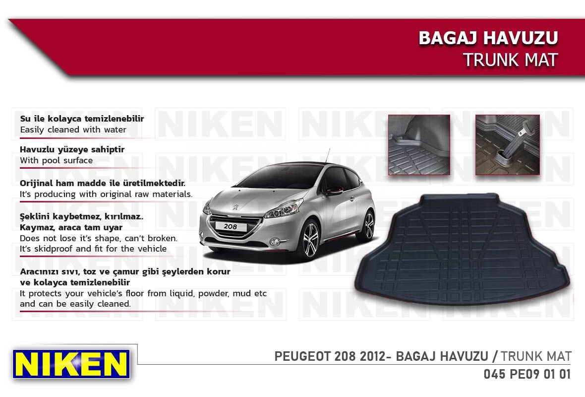 PEUGEOT 208 2012- BAGAJ HAVUZU