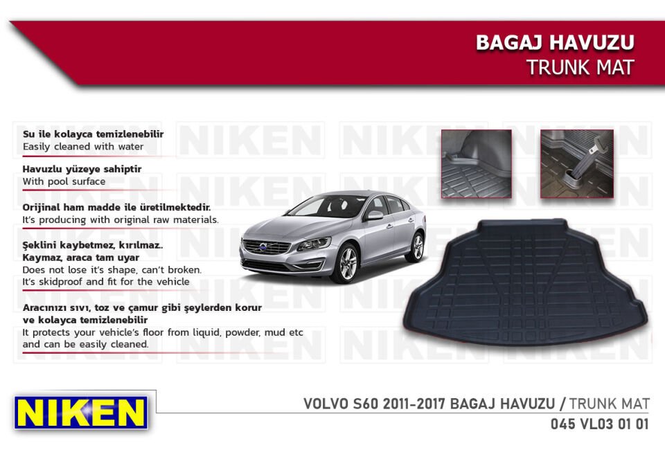 VOLVO S60 2011-2017 BAGAJ HAVUZU