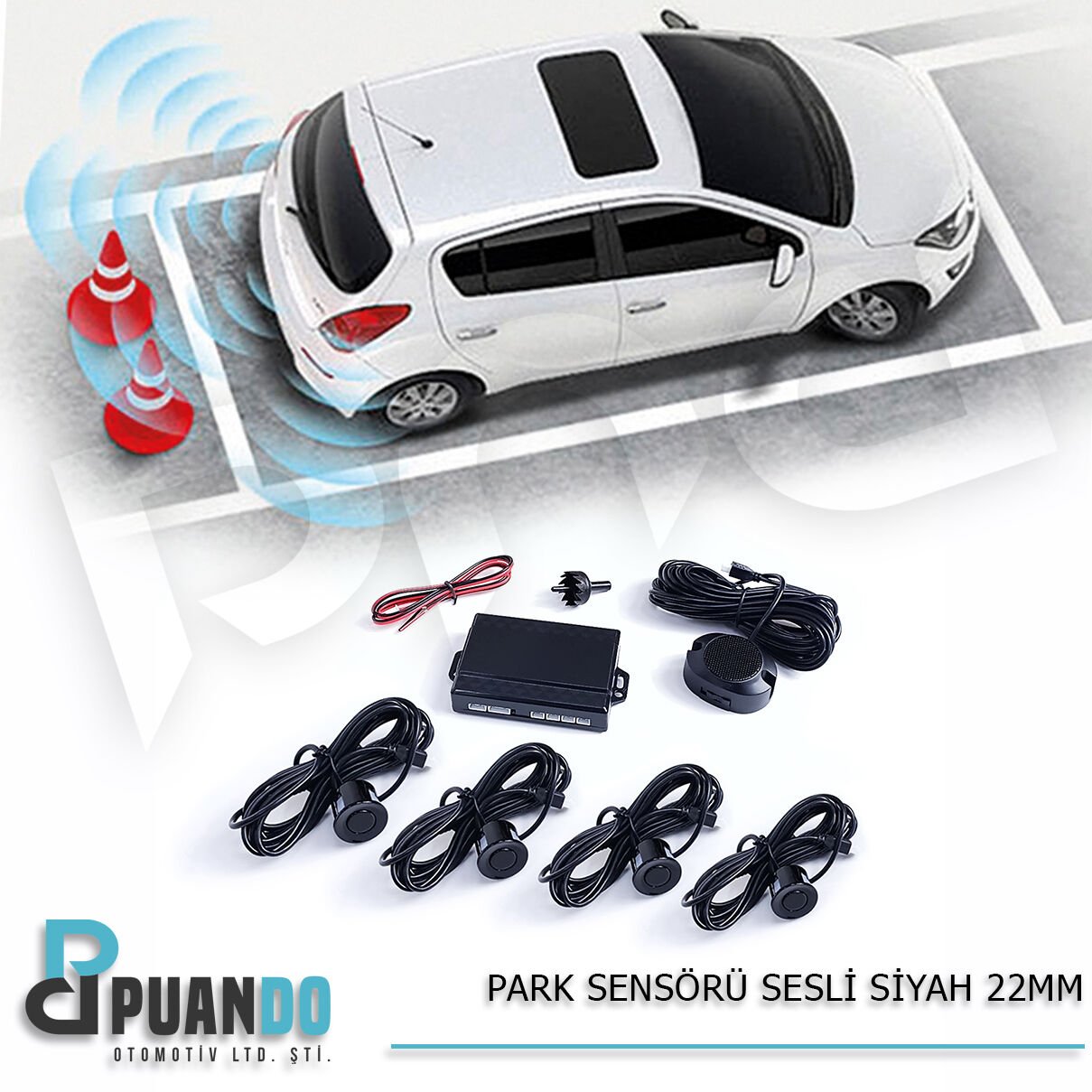 PARK SENSORU SESLI BEYAZ 22MM