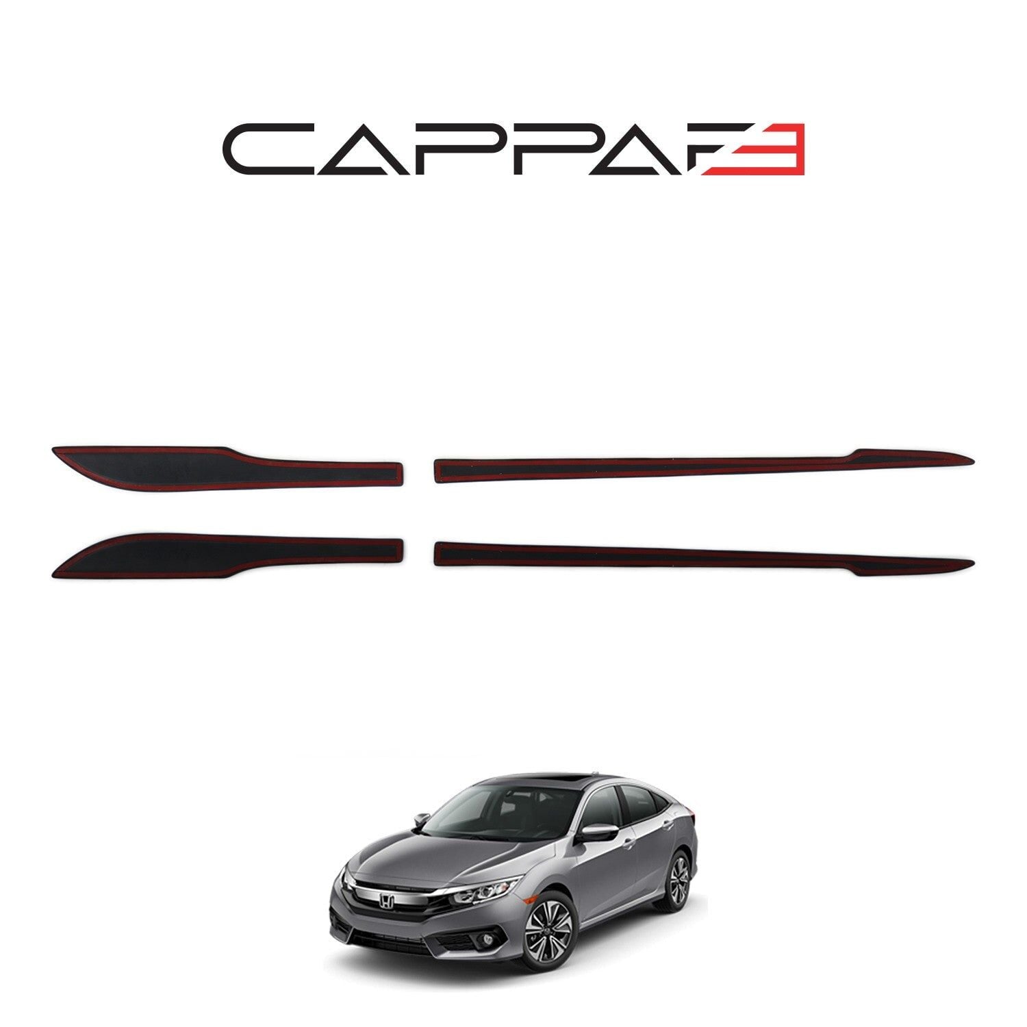 Honda Civic 2016- Yılı ve Sonrası Uyumlu Yan Kapı Alt Çıta 4 Parça