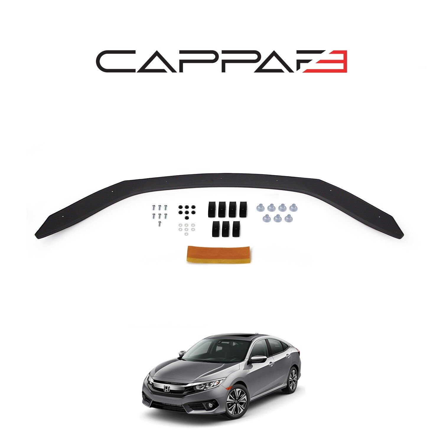 Honda Civic 2016- Yılı ve Sonrası Uyumlu Kaput Rüzgarlığı 4mm