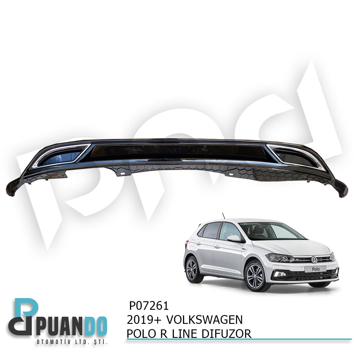 2019+ VOLKSWAGEN POLO R LINE DIFUZOR