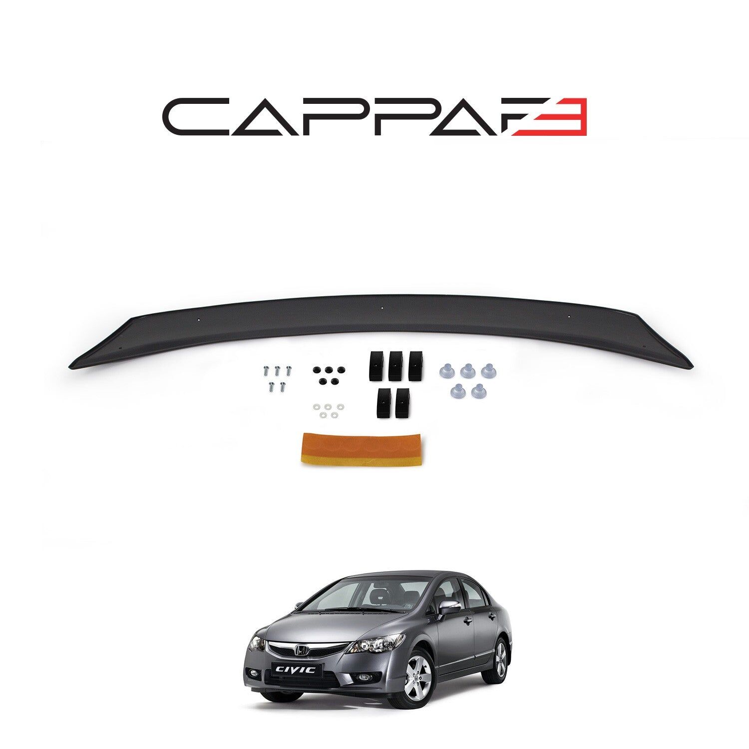 Honda Civic 2006-2012 Yıl Aralığı Uyumlu Kaput Rüzgarlık 4mm