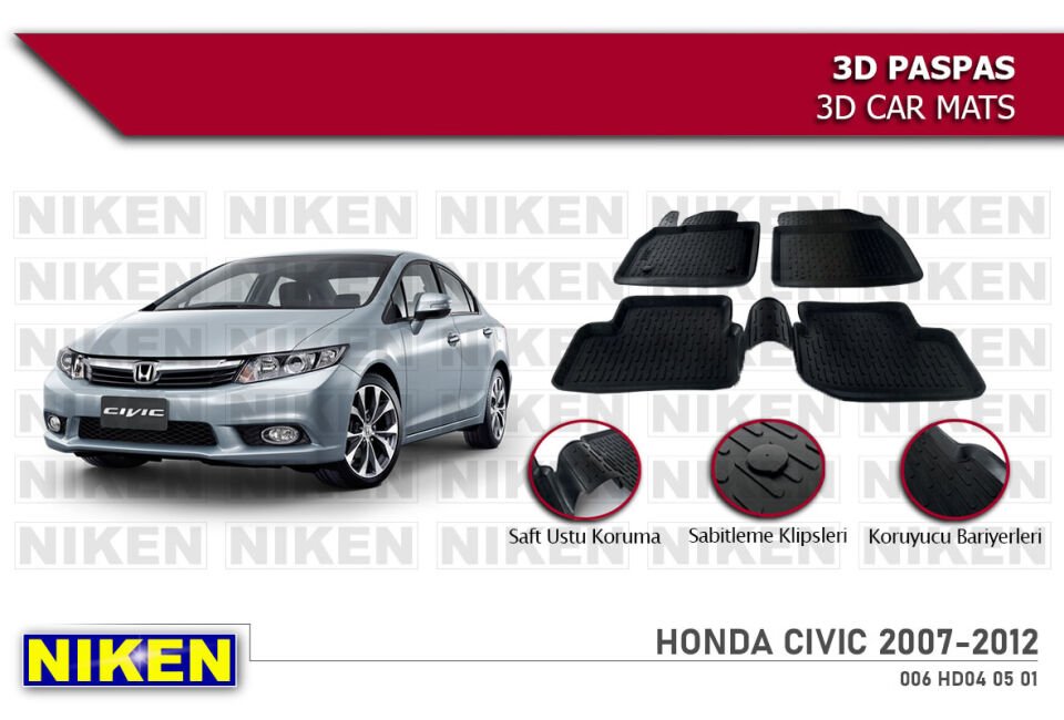 HONDA CIVIC 2007-2012 3D PASPAS