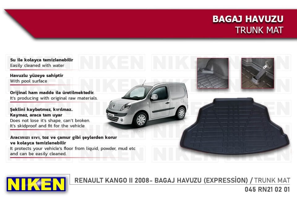 RENAULT KANGO II 2008- BAGAJ HAVUZU (EXPRESSİON)