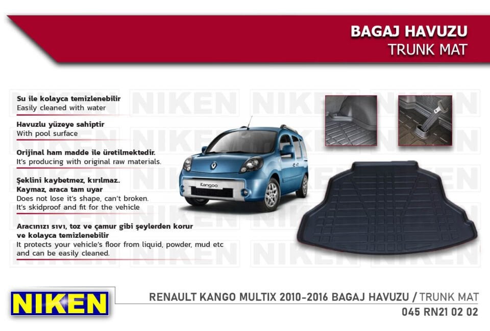 RENAULT KANGO MULTIX 2010-2016 BAGAJ HAVUZU