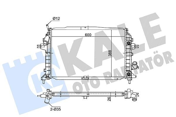 OPEL ZAFIRA B 05-15 SU RADYATÖRÜ 1300275 KALE