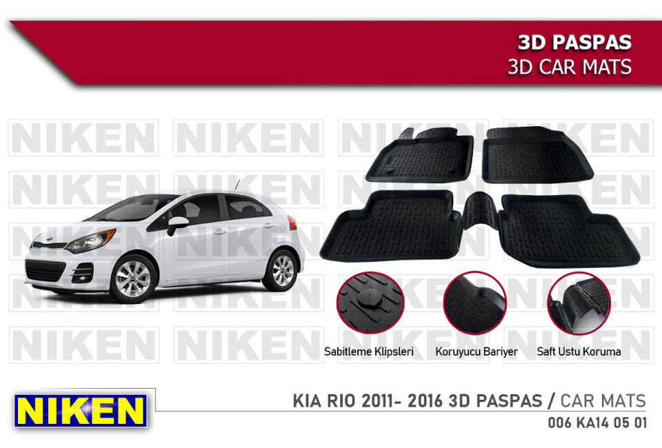 KIA RIO 2011- 2016- 3D PASPAS
