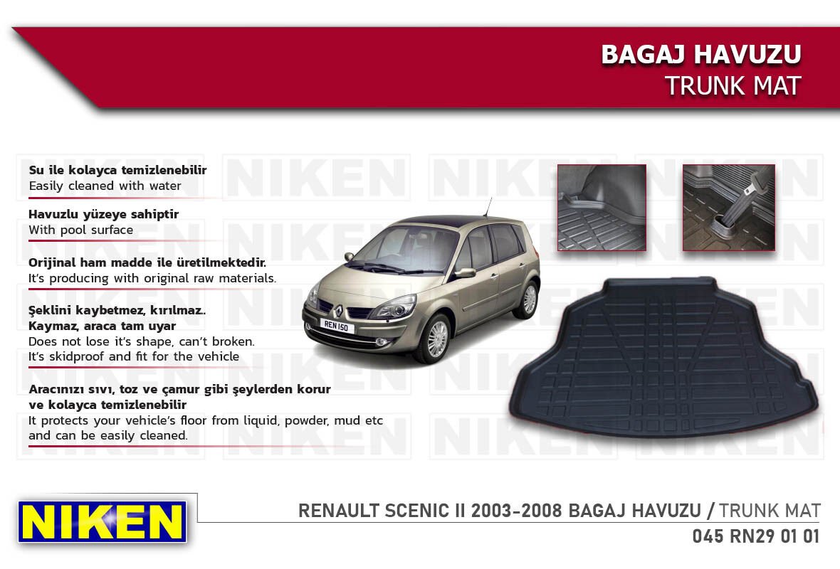 RENAULT SCENIC II 2003-2008 BAGAJ HAVUZU