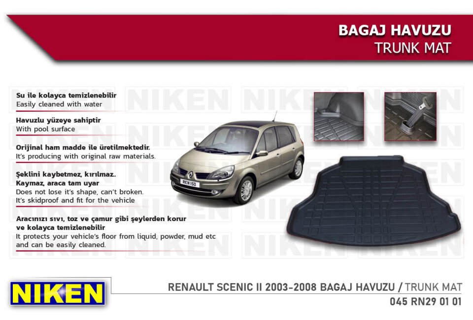 RENAULT SCENIC II 2003-2008 BAGAJ HAVUZU