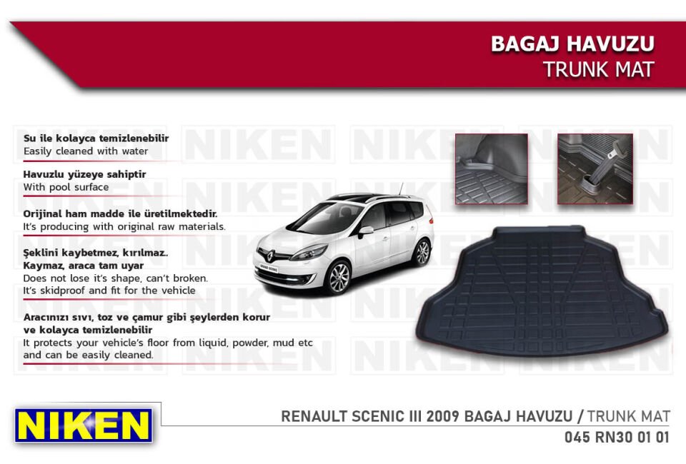 RENAULT SCENIC III 2009 BAGAJ HAVUZU